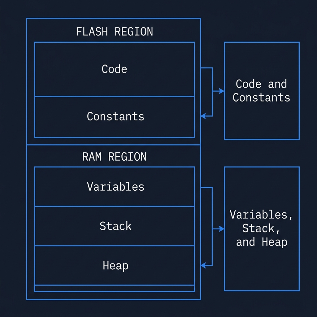 Microcontroller Memory Map Diagram