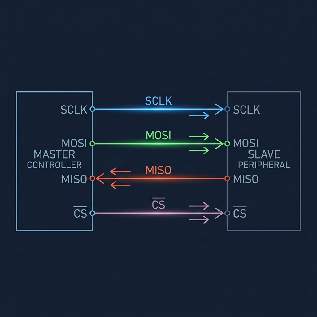 SPI Master-Slave Bus Interface Topology
